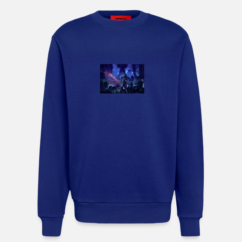 Le cimetière - Sweat bio décontracté fabriqué en UE - Iconic Blue
