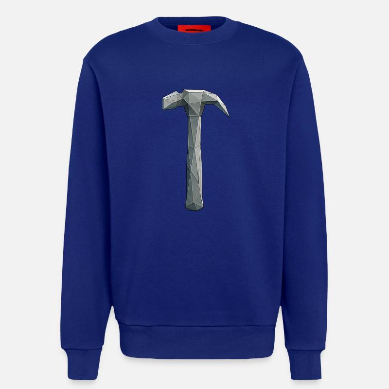 Low Poly Hammer - Handwerker Werkzeug - Sweatshirt - made by SPREAD  - Iconic Blue
