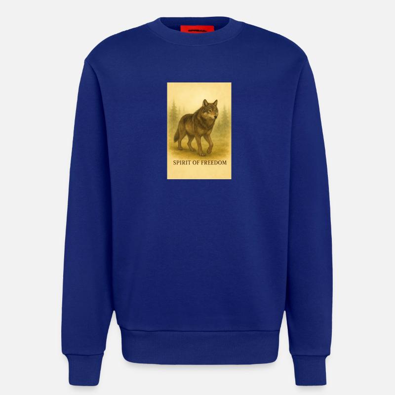 Geist des Freiheitswolfs - Sweatshirt - made by SPREAD  - Iconic Blue