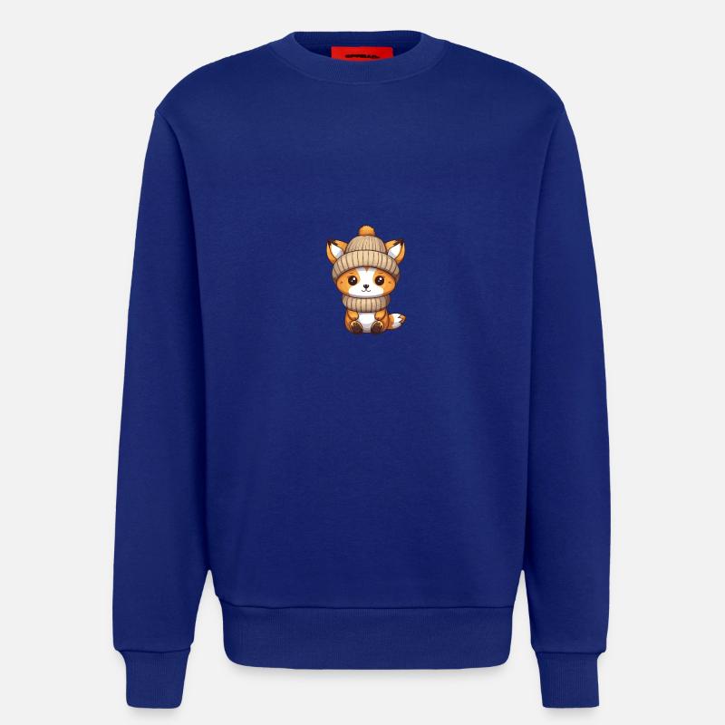 Fox Winter Comic - Sweatshirt - made by SPREAD  - Iconic Blue