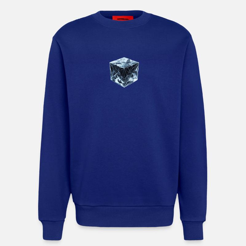 Ein Eiswürfel im Polygon-Stil - Sweatshirt - made by SPREAD  - Iconic Blue