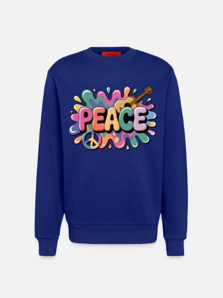 PEACE – Psychedelic - Sweatshirt - made by SPREAD - Iconic Blue