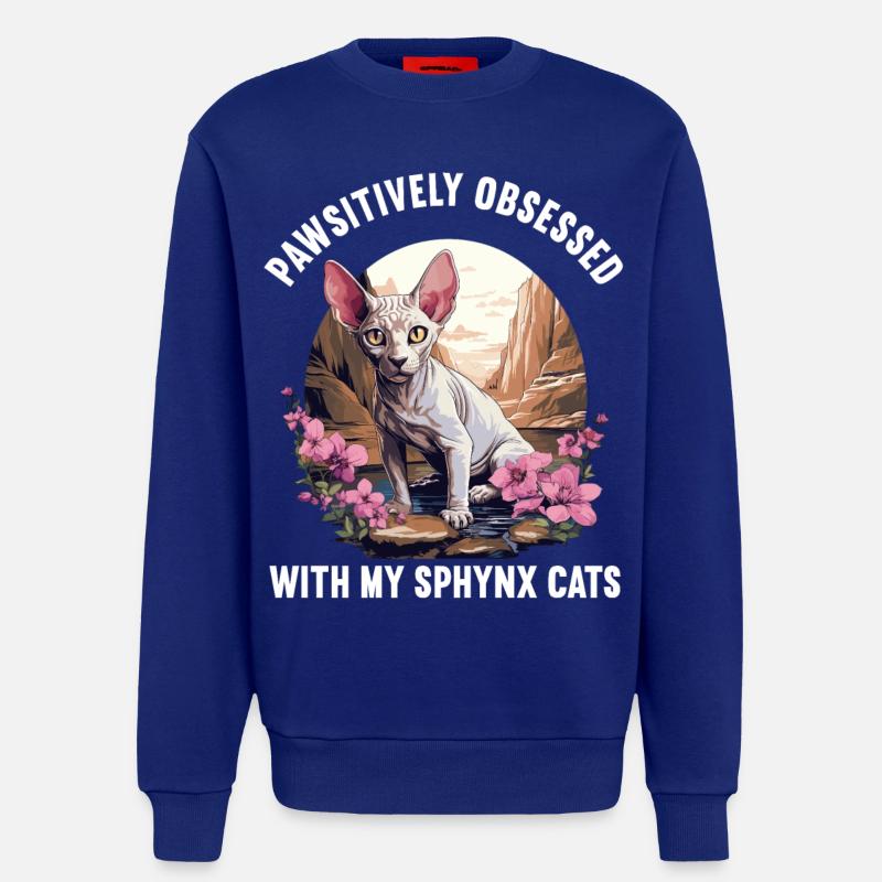 Sphynx Kitten Sphynx Cat - Sweatshirt - made by SPREAD  - Iconic Blue