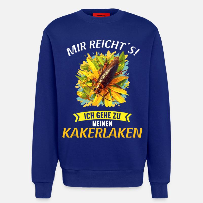 cafards cafards cafards cafard - Sweat bio décontracté fabriqué en UE - Iconic Blue