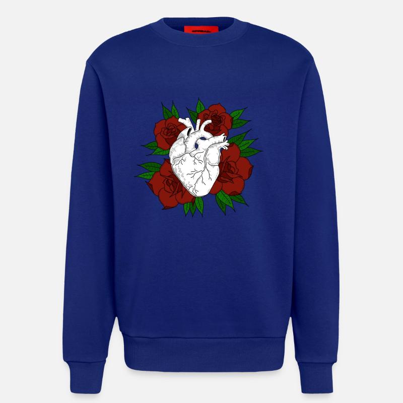 flowering heart - Sweatshirt - made by SPREAD  - Iconic Blue