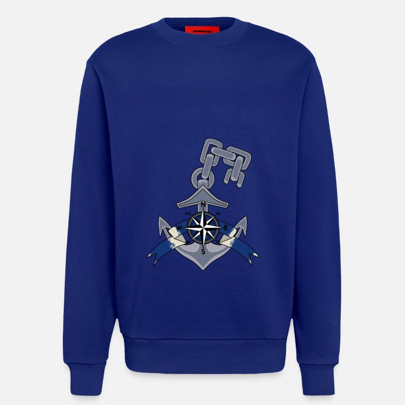 Anchor Windrose compass - Sweatshirt - made by SPREAD  - Iconic Blue