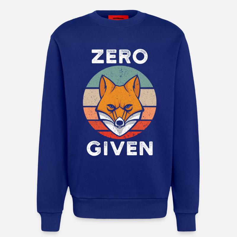 Zero Fox Given - Sweat bio décontracté fabriqué en UE - Iconic Blue