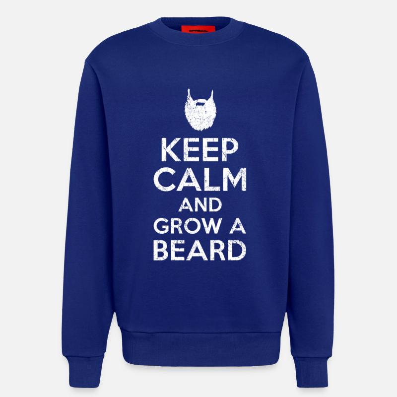 Keep calm beard - Sweatshirt - made by SPREAD - Iconic Blue