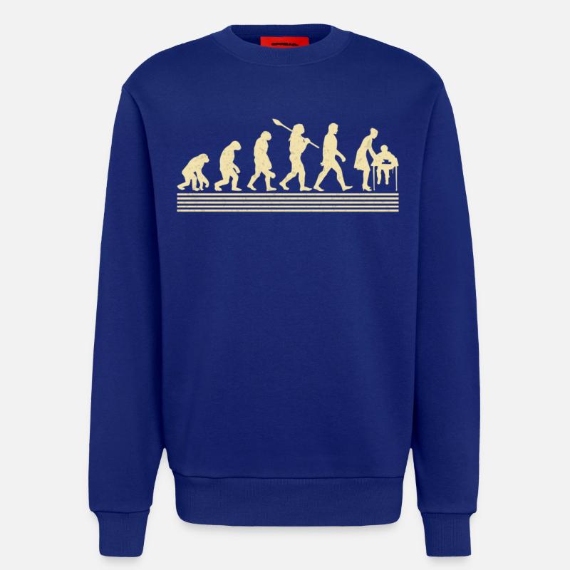 Évolution de l’enseignant du collège - Sweat bio décontracté fabriqué en UE - Iconic Blue