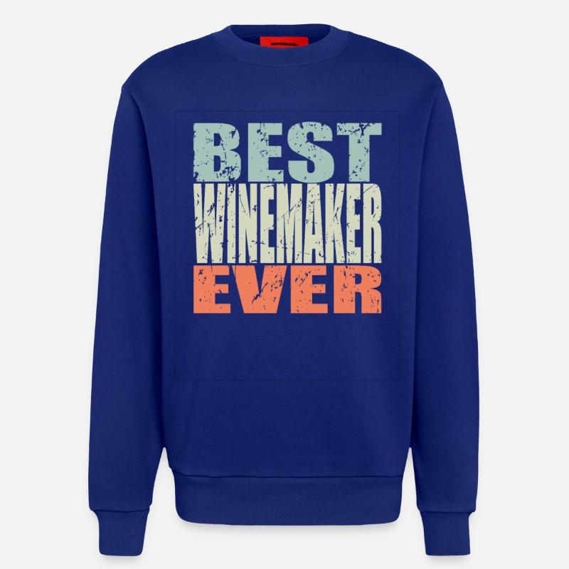 Meilleur winemaker jamais Winemaker Gift - Sweat bio décontracté fabriqué en UE - Iconic Blue