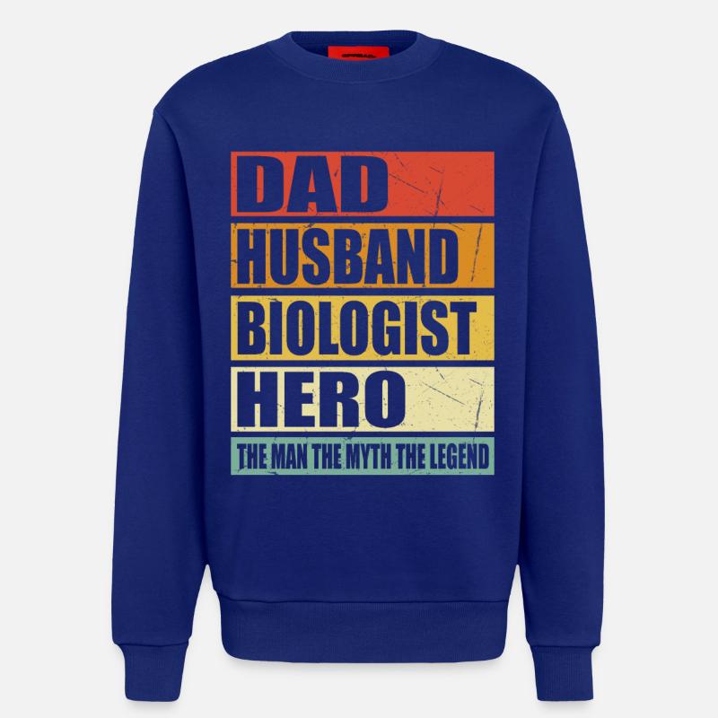 Vater Ehemann Biologe Held - Sweatshirt - made by SPREAD  - Iconic Blue