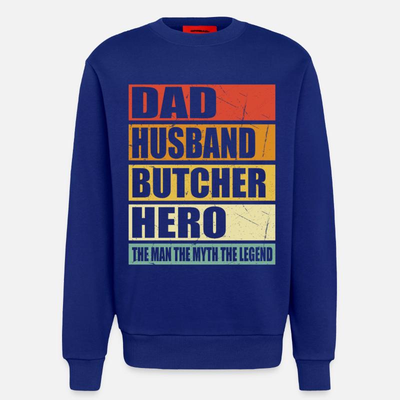 Vater Ehemann Metzger Held - Sweatshirt - made by SPREAD  - Iconic Blue