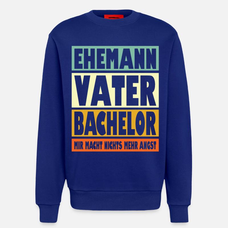 Bachelor Vater Ehemann Held - Sweatshirt - made by SPREAD  - Iconic Blue