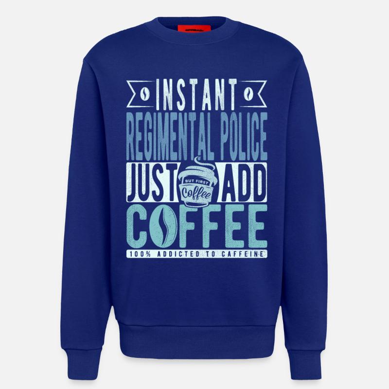 Regimentspolizei Kaffee Spruch - Sweatshirt - made by SPREAD  - Iconic Blue