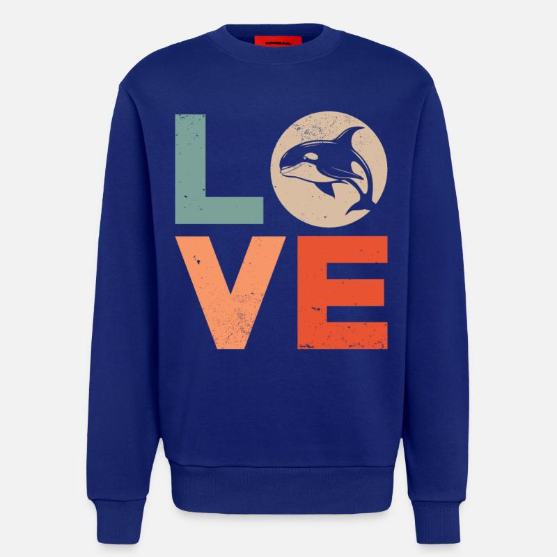 Wal Killerwal Orca Liebe - Sweatshirt - made by SPREAD  - Iconic Blue