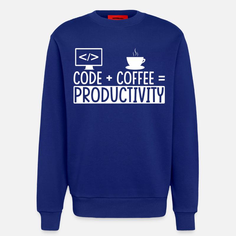 Coder Kaffee Geschenk - Sweatshirt - made by SPREAD  - Iconic Blue
