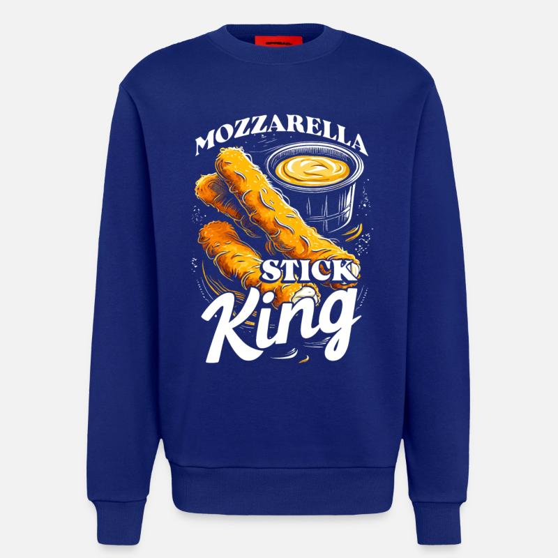 Bâtonnet de mozzarella King - Sweat bio décontracté fabriqué en UE - Iconic Blue