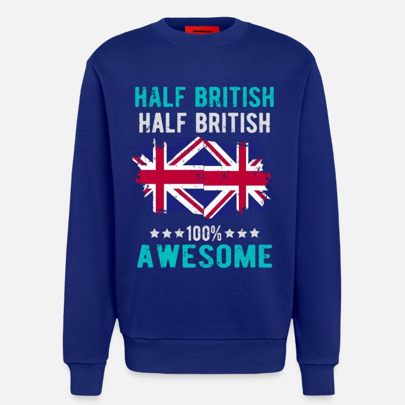 Half British Half British - Sweatshirt - made by SPREAD  - Iconic Blue