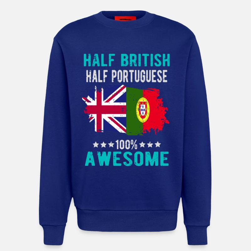 Halb Brite Halb Portugiese - Sweatshirt - made by SPREAD - Iconic Blue