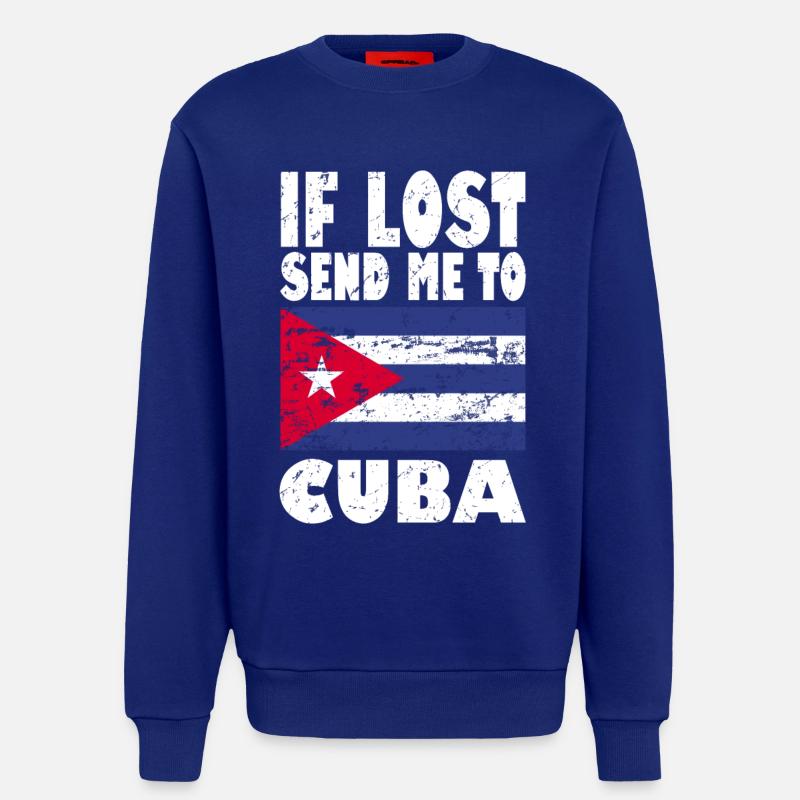 Drapeau de Cuba - Sweat bio décontracté fabriqué en UE - Iconic Blue