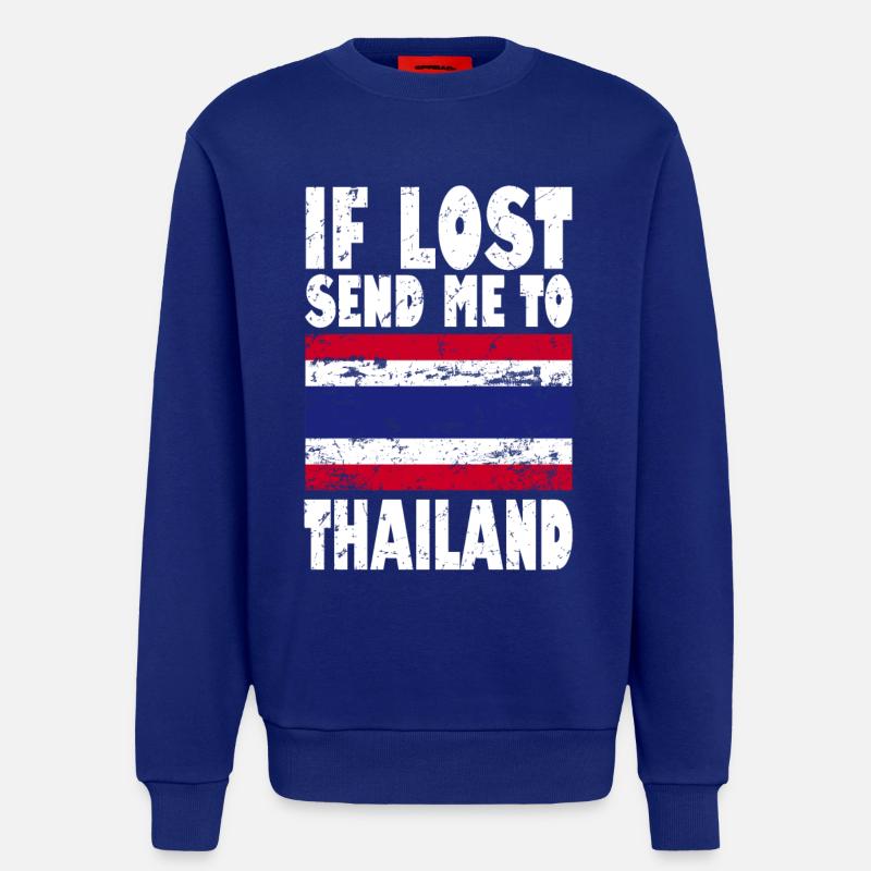 Drapeau de la Thaïlande - Sweat bio décontracté fabriqué en UE - Iconic Blue