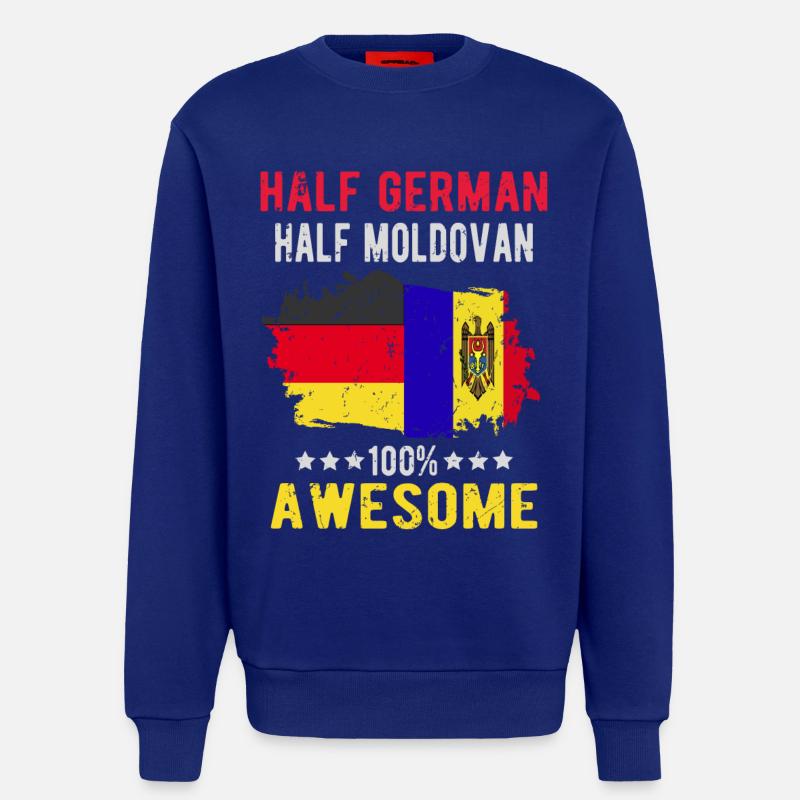 Half German Half Moldovan - Sweatshirt - made by SPREAD - Iconic Blue