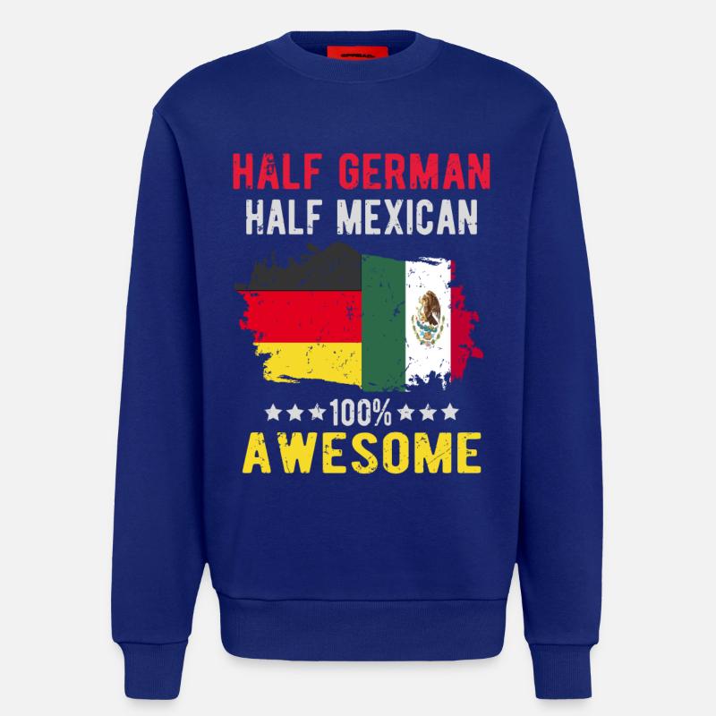 Halb Deutsch Halb Mexikaner - Sweatshirt - made by SPREAD  - Iconic Blue