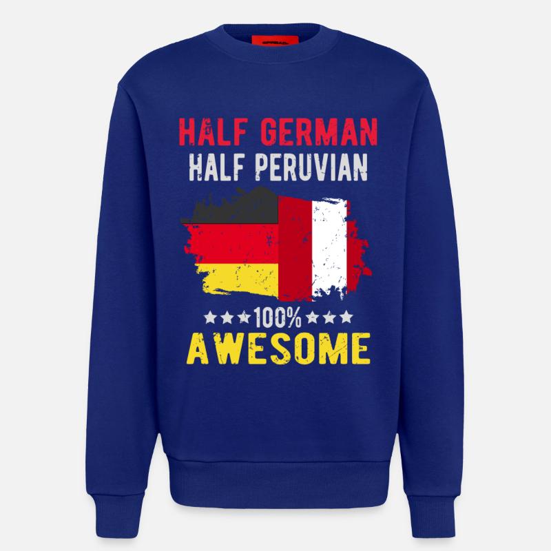Halb Deutsch Halb Peruaner - Sweatshirt - made by SPREAD  - Iconic Blue