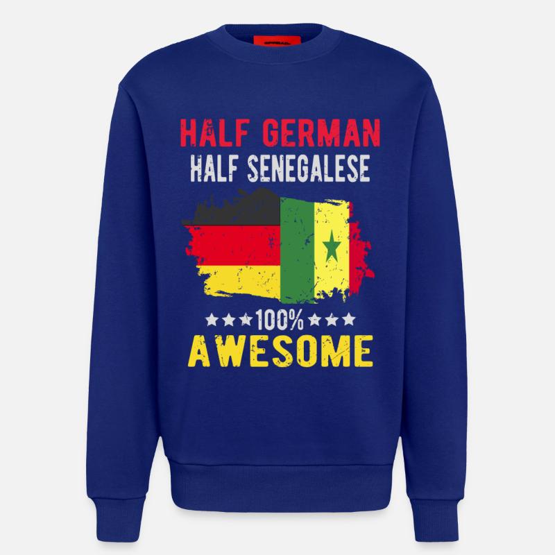 Halb Deutsch Halb Senegalese - Sweatshirt - made by SPREAD  - Iconic Blue