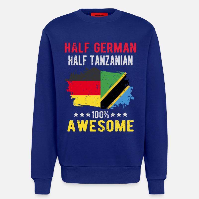 Half German half Tanzanian - Sweatshirt - made by SPREAD  - Iconic Blue