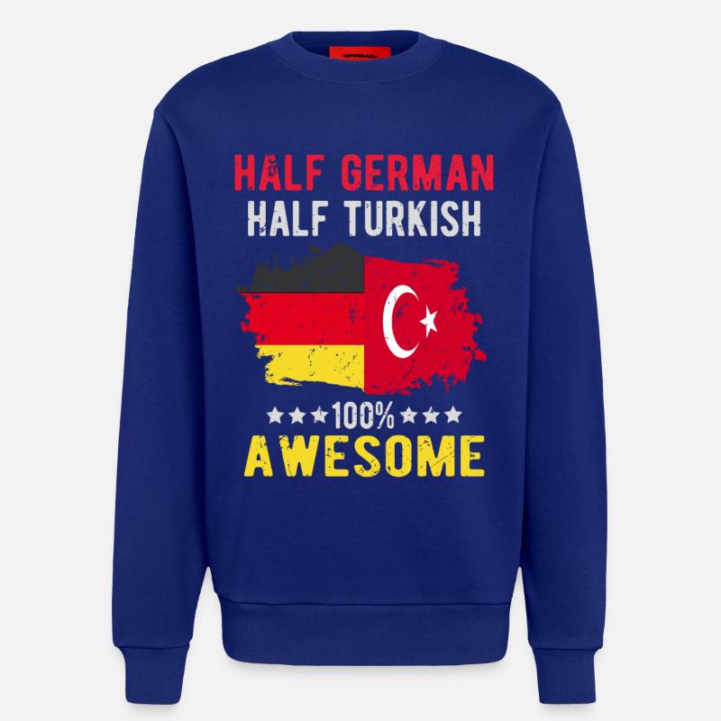 Half German half Turk - Sweatshirt - made by SPREAD  - Iconic Blue