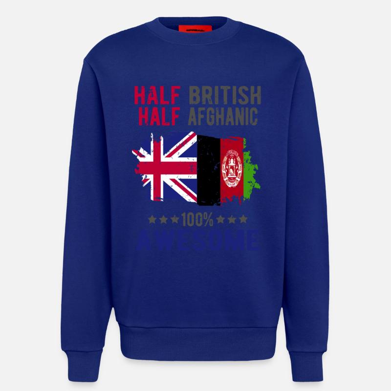 Half British Half Afghan - Sweatshirt - made by SPREAD  - Iconic Blue