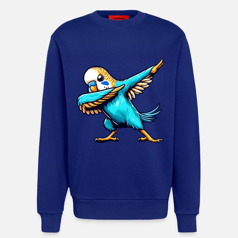Cool Budgie Dabbing Comic - Sweatshirt - made by SPREAD  - Iconic Blue