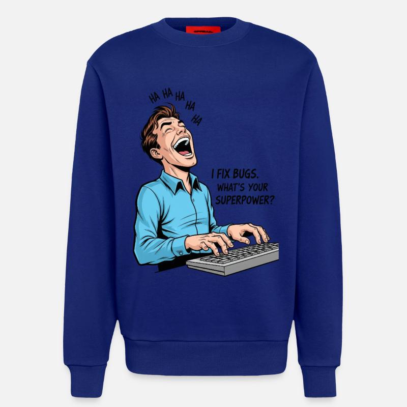 Bug-Fixer: Meine Superkraft als Programmierer! - Sweatshirt - made by SPREAD  - Iconic Blue