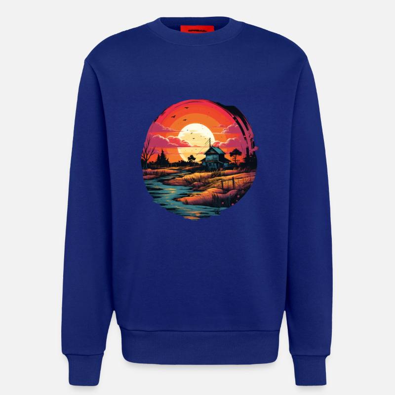 Landschaft - Sweatshirt - made by SPREAD  - Iconic Blue