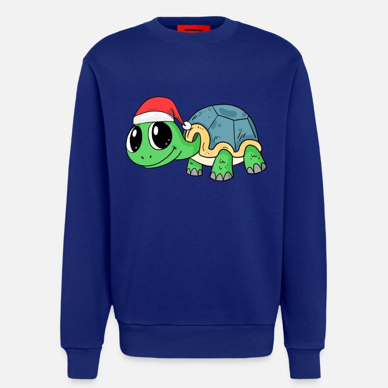 Tortue Noël - Sweat bio décontracté fabriqué en UE - Iconic Blue