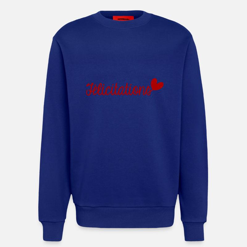 FELICITATIONS. BRAVO. NAISSANCE. ANNIVERSAIRE. BAC - Sweat bio décontracté fabriqué en UE - Iconic Blue