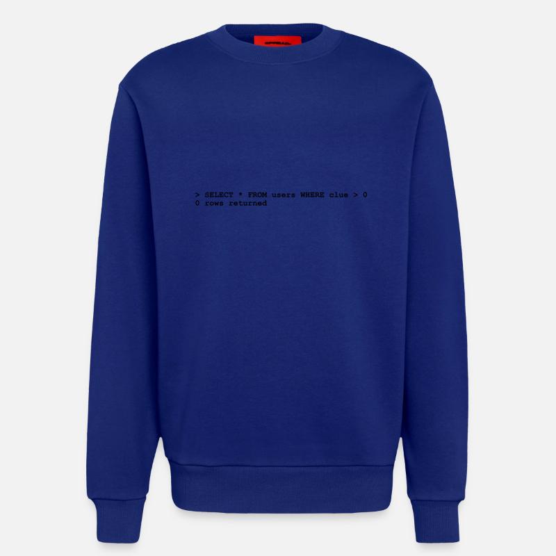 Coder No Clue (1c, NEU) - Sweat bio décontracté fabriqué en UE - Iconic Blue