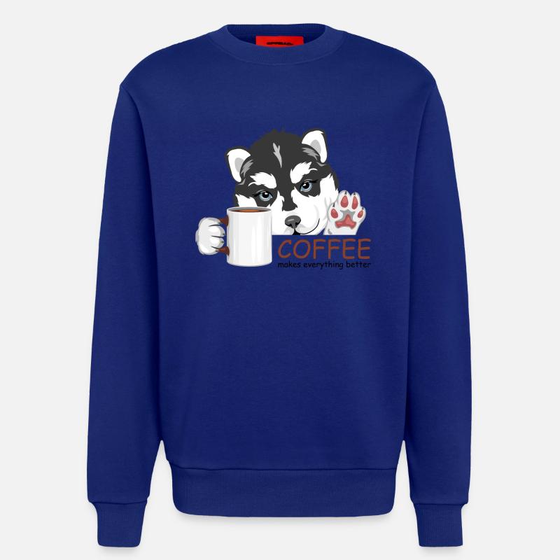 Coffee makes everything better - Sweatshirt - made by SPREAD  - Iconic Blue