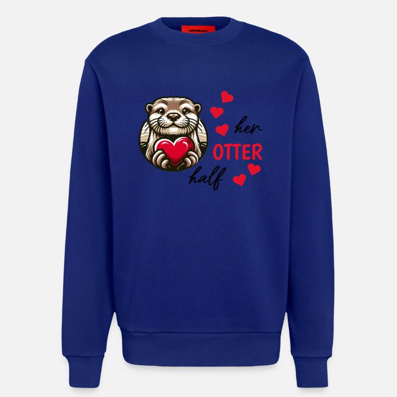 Otter half liebe geschenk - Sweatshirt - made by SPREAD  - Iconic Blue