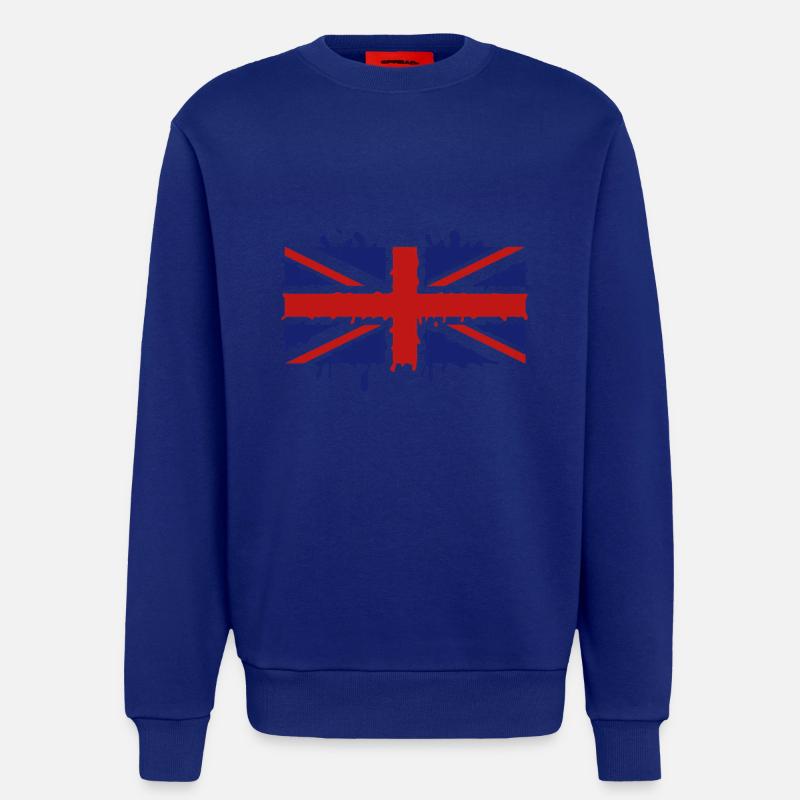 Dripping Union Jack - Sweatshirt - made by SPREAD  - Iconic Blue