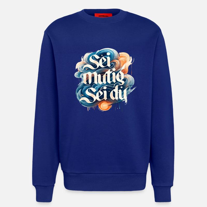 Sei mutig sei du Gross - Sweatshirt - made by SPREAD  - Iconic Blue