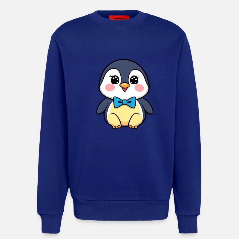 Fröhlicher Pinguin mit blauer Fliege - Sweatshirt - made by SPREAD  - Iconic Blue
