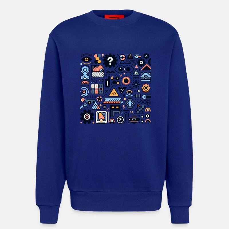Abstract Geometric Patterns - Sweatshirt - made by SPREAD  - Iconic Blue