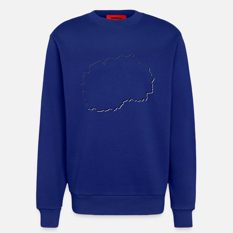 Macedonia map as an outline - Sweatshirt - made by SPREAD - Iconic Blue