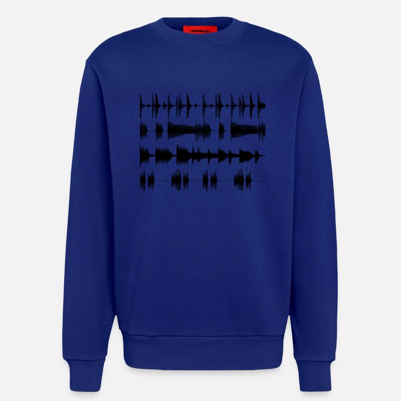 Black waveforms - Sweatshirt - made by SPREAD  - Iconic Blue