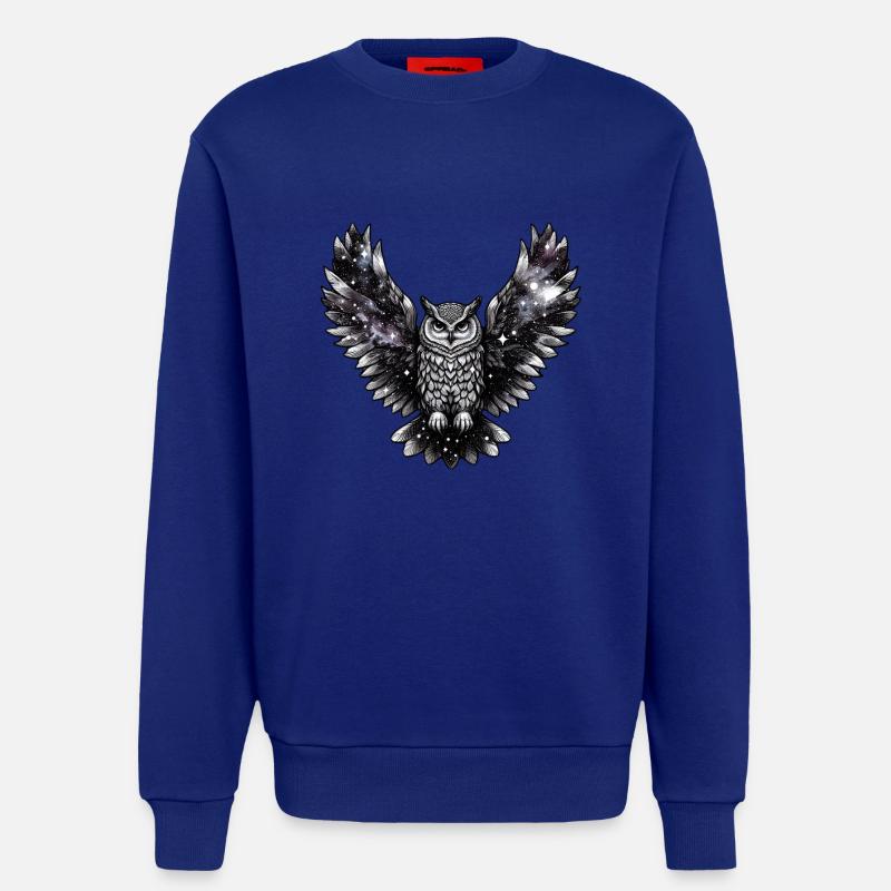 Kosmische Eule Majestät - Sweatshirt - made by SPREAD  - Iconic Blue