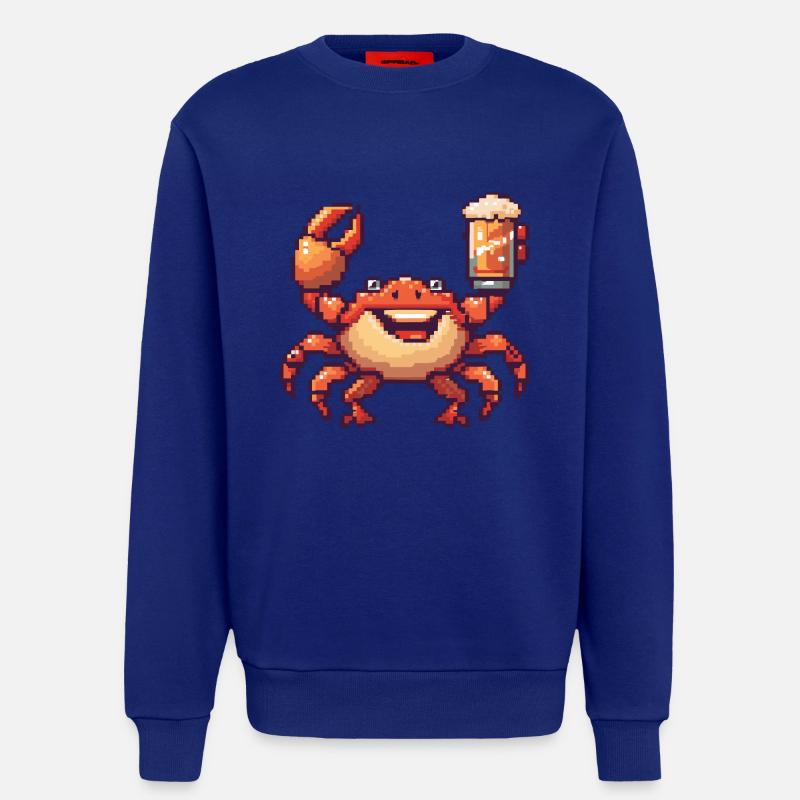 Krebs Krabbe Bier Pixel - Sweatshirt - made by SPREAD  - Iconic Blue