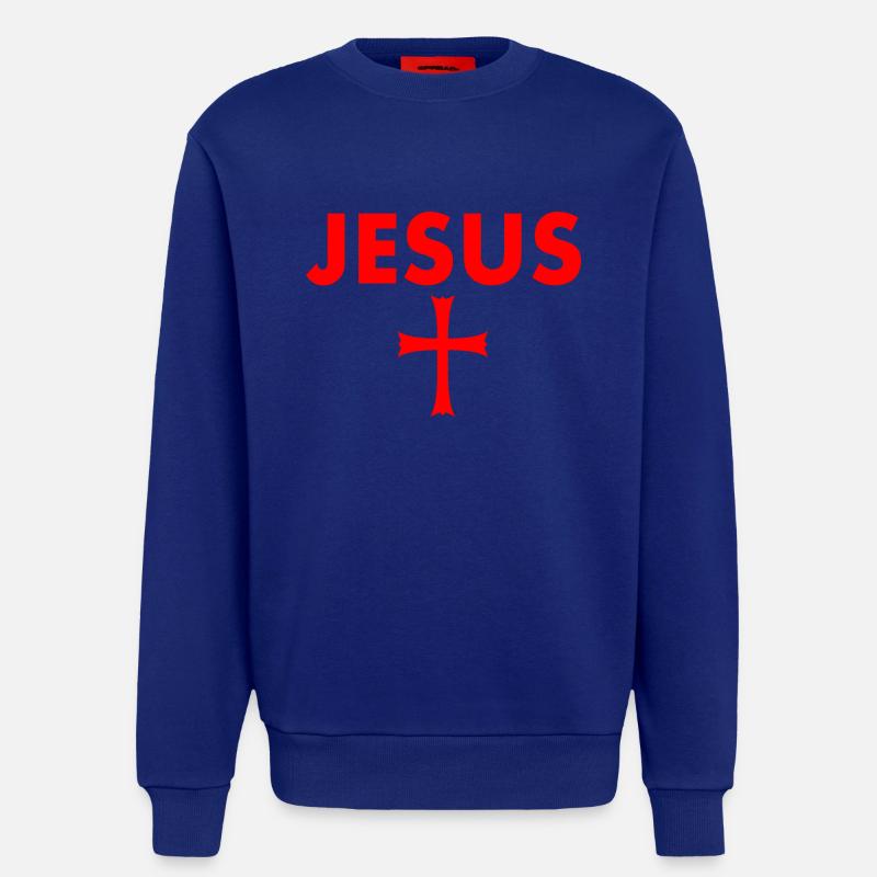 jesus kreuz - Sweatshirt - made by SPREAD  - Iconic Blue