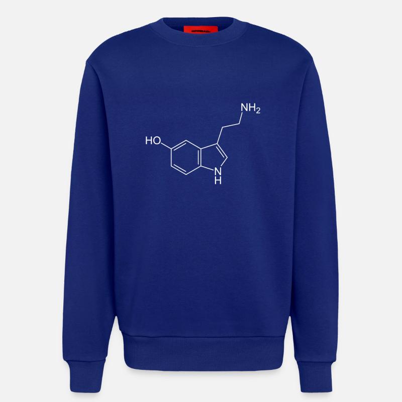 Serotonin structural formula - Sweatshirt - made by SPREAD - Iconic Blue